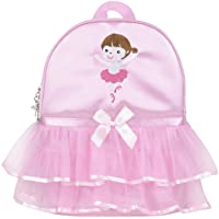 besbomig Bolsa de Baile de Ballet Rosa Mochila de Satén con Patrón Bordado Bailarina Bolsas de Gimnasia Niñas Infantil…
